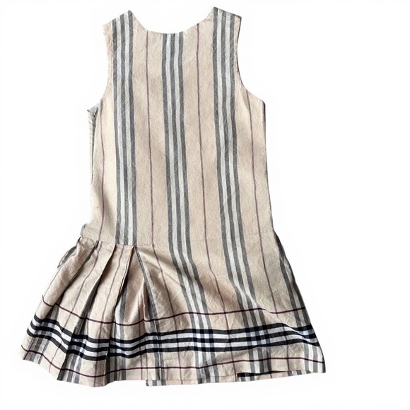 Burberry Nova Check Sheath Buckle Pleated Ruffle Sleeveless Heritage Dress - Picture 5 of 7